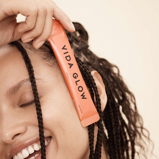 Vida Glow Natural Marine Collagen Supplement Sachets - Peach