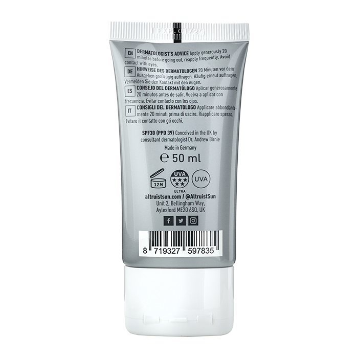 Altruist Face Fluid Sunscreen SPF30 50ml