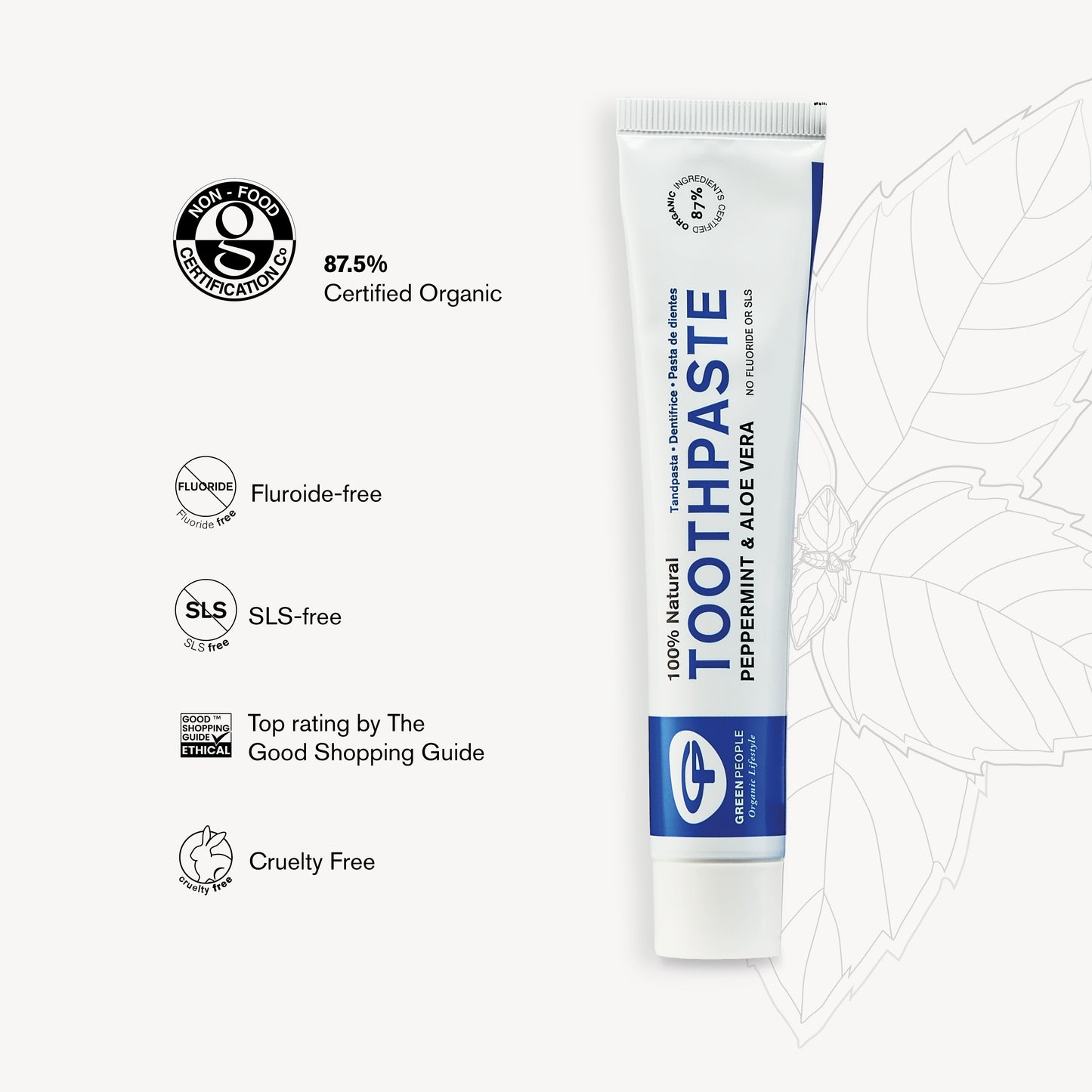 Peppermint & Aloe Vera Toothpaste 50ml