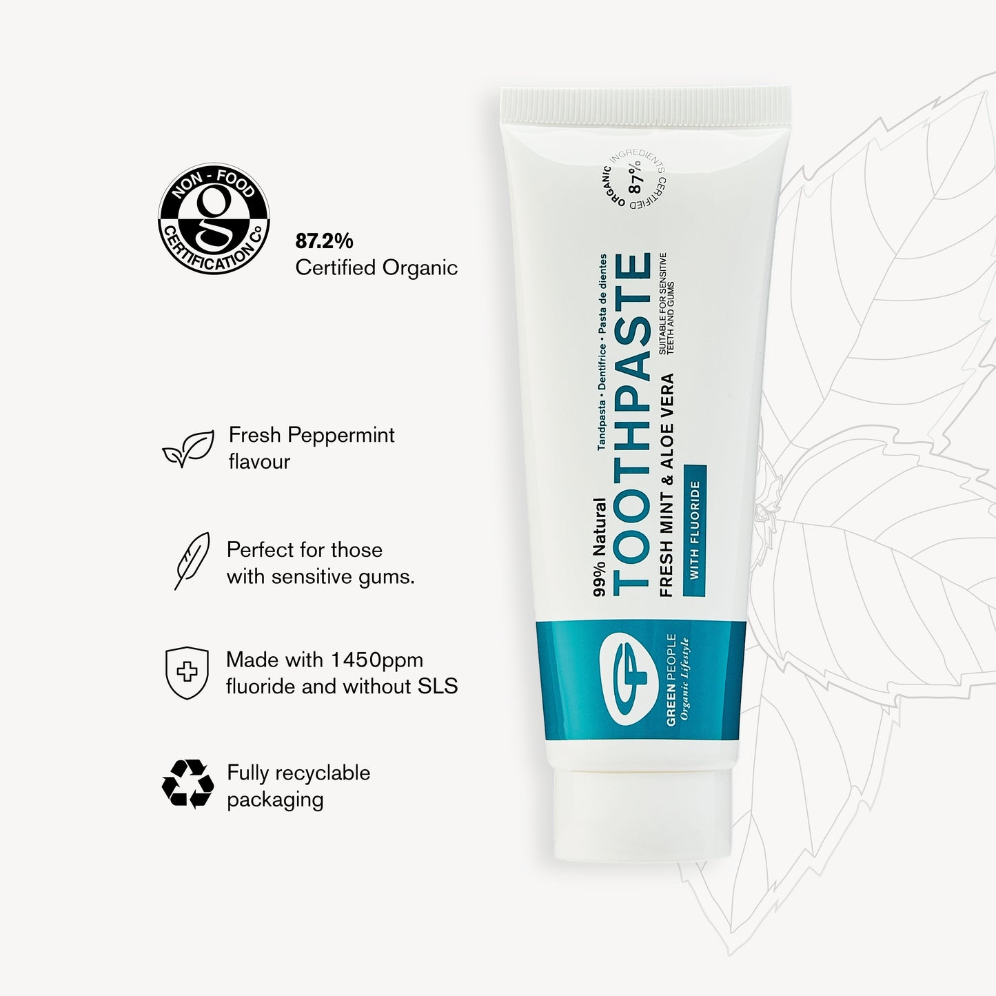 Fresh Mint Toothpaste with Fluoride 75ml