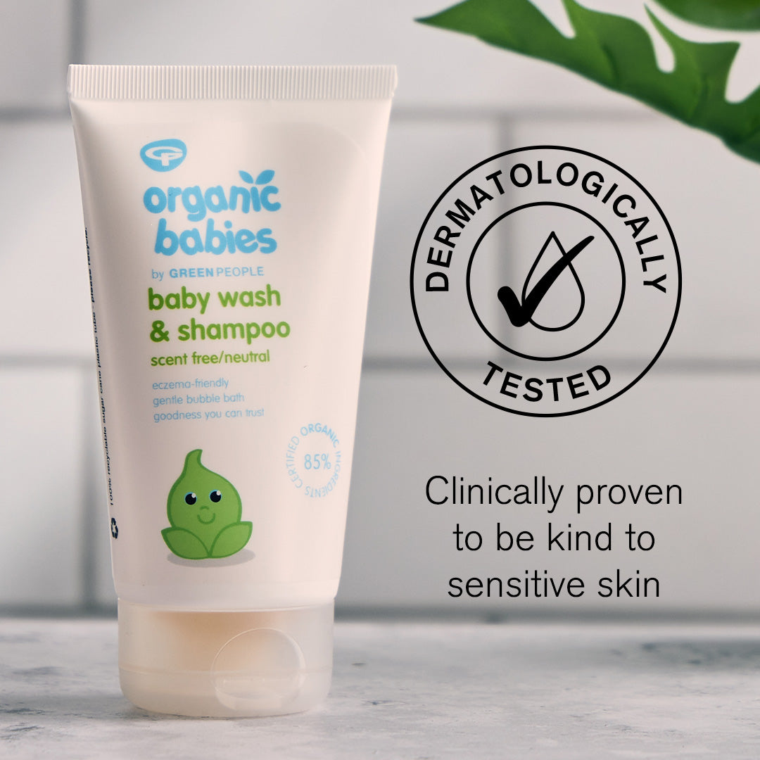 Organic Babies Baby Wash & Shampoo - Scent Free 150ml