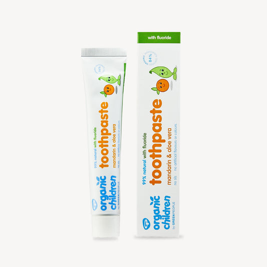 Organic Children Mandarin & Aloe Vera Toothpaste 50ml – With Fluoride