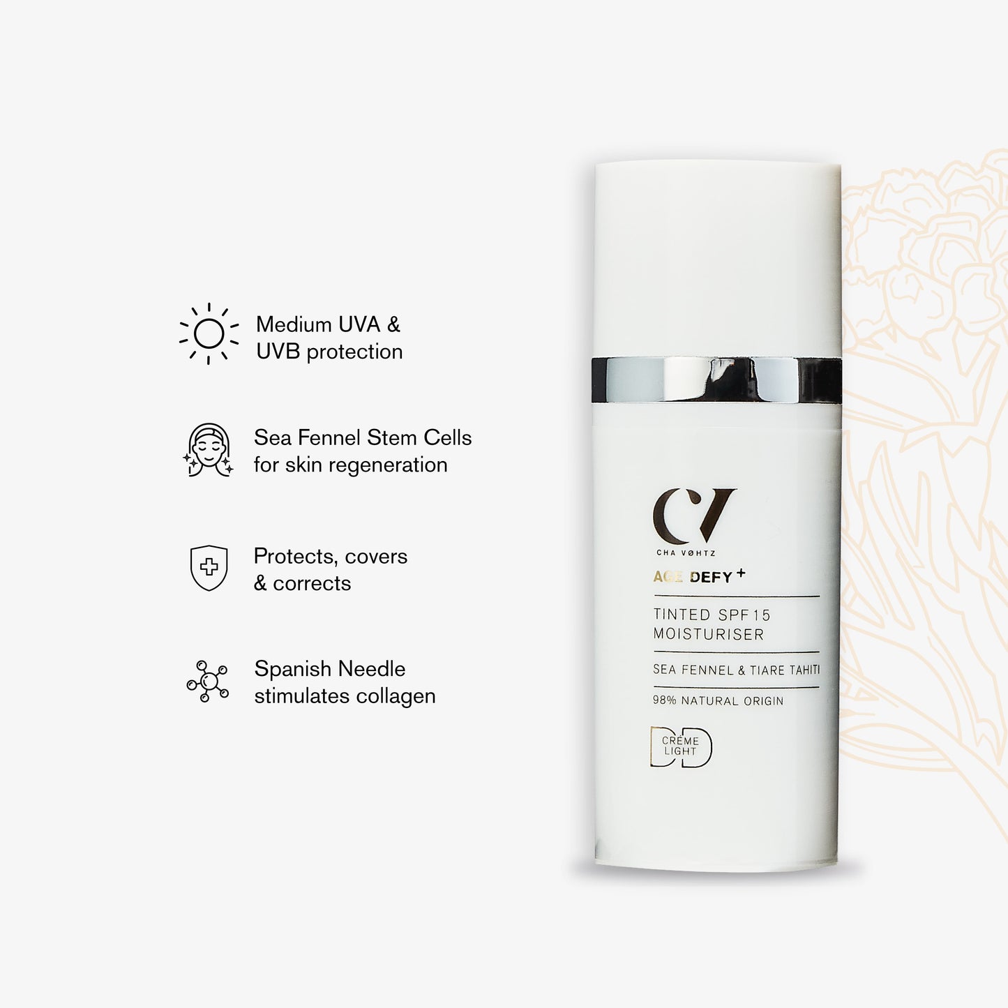 Age Defy+ Tinted DD Moisturiser SPF 15 – Light 30ml