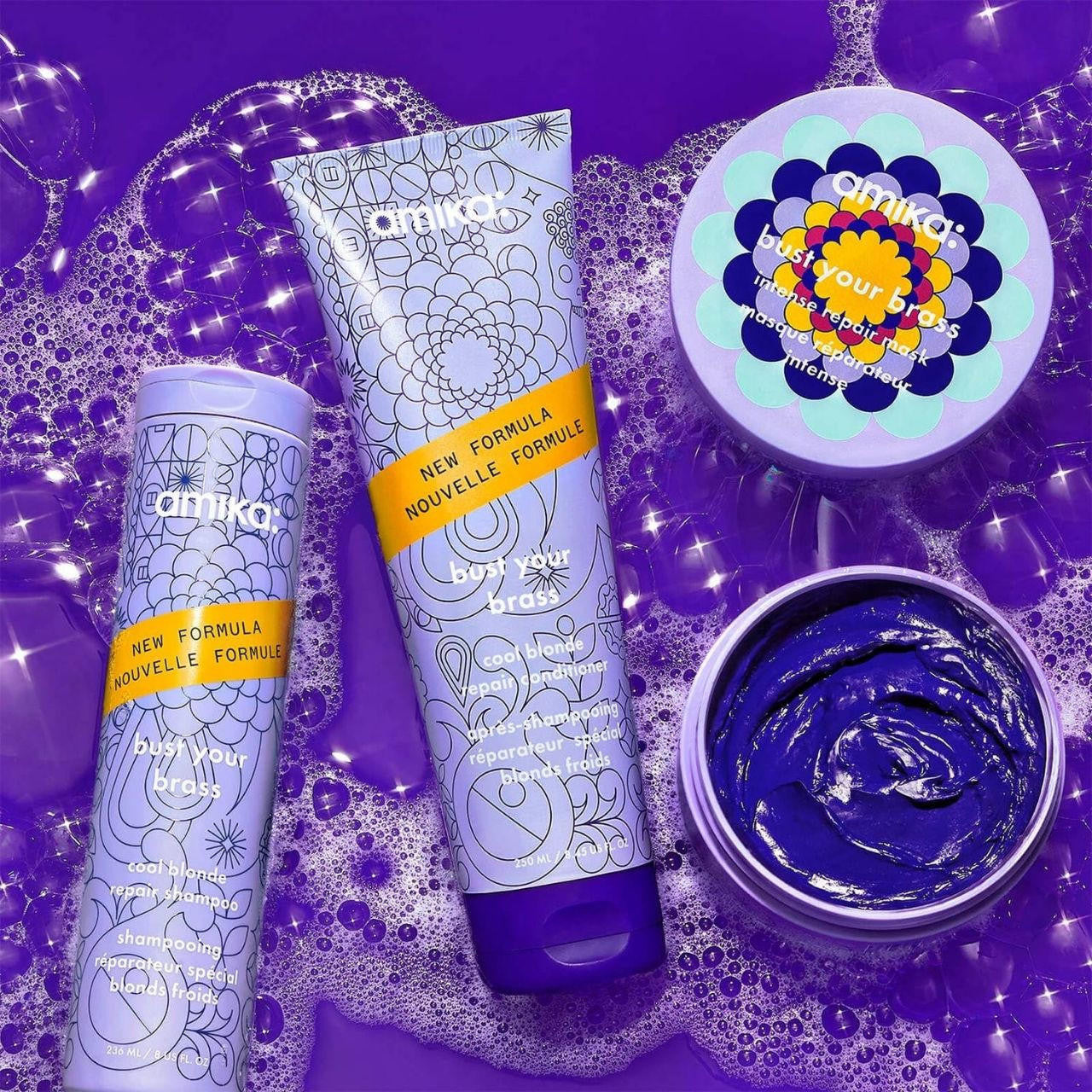 Amika Bust Your Brass Cool Blonde Repair Shampoo 275ml