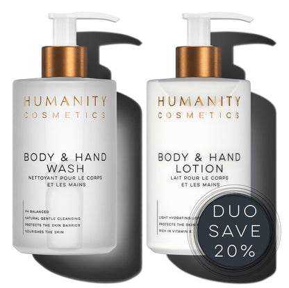 DUO SET - BODY & HAND WASH & LOTION - pH Balanced Natural Cleansing Wash - Antioxidants, Amino acids & Essential Oils Replenish the Skin - With Essential Oils of Lavender and Rosemary